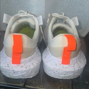 Kids White and Orange Sneakers
